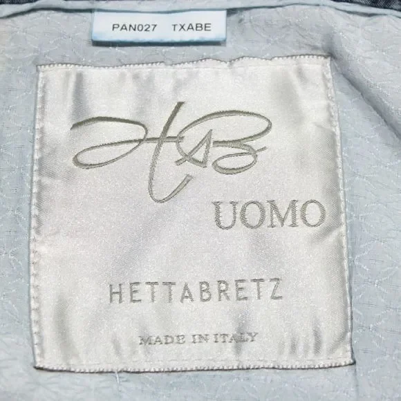 Hettabretz NWD Cotton / Silk Blend 5 Pocket Jeans Size 58 (42 US) In Solid Blue
